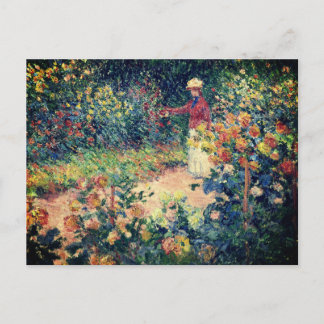 Im Garten Claude Monet beeindruckendes Gemälde Postkarte