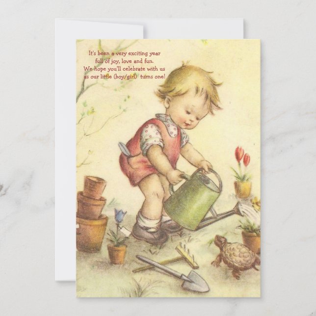 Im Garten Einladung (Vorderseite)