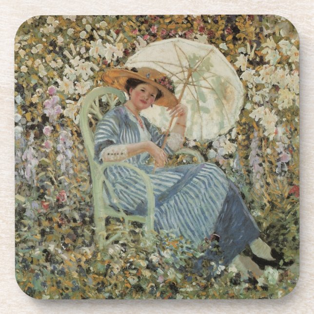Im Garten, Giverny von Frederick Frieseke Getränkeuntersetzer (Vorderseite)