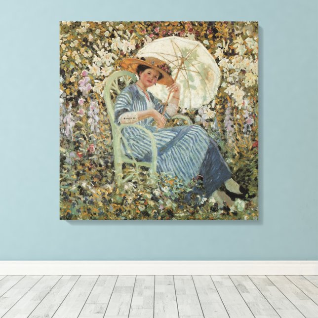 Im Garten, Giverny von Frederick Frieseke Leinwanddruck (Insitu (Holzboden))