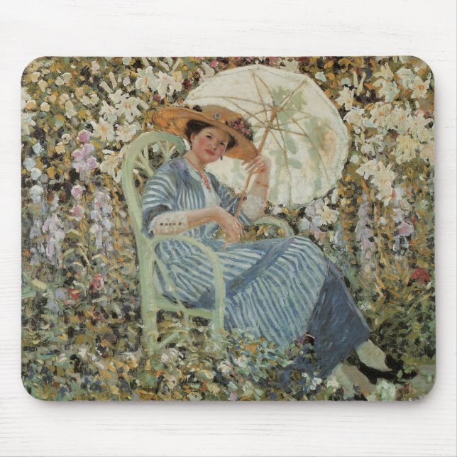 Im Garten, Giverny von Frederick Frieseke Mousepad (Vorne)