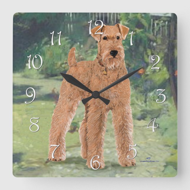 Im Garten Quadratische Wanduhr (Vorderseite)
