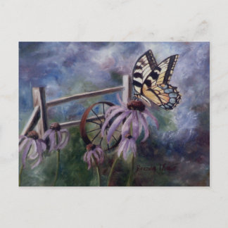 Im Garten Schmetterling Postkarte