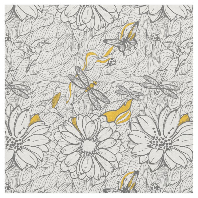 Im Garten Stoff (Nahaufnahme)