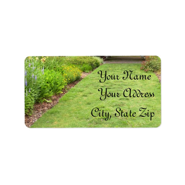 Im Garten-Thema Adressaufkleber (Vorne)