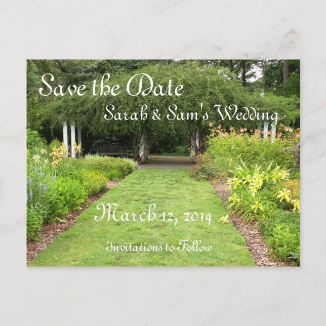 Im Garten-Thema Ankündigungspostkarte (Vorderseite)