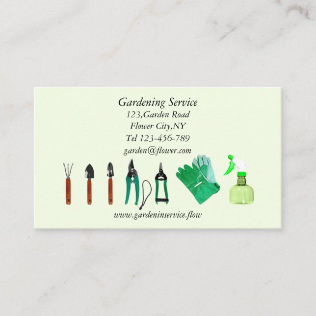 Im Garten Visitenkarte (Vorderseite)