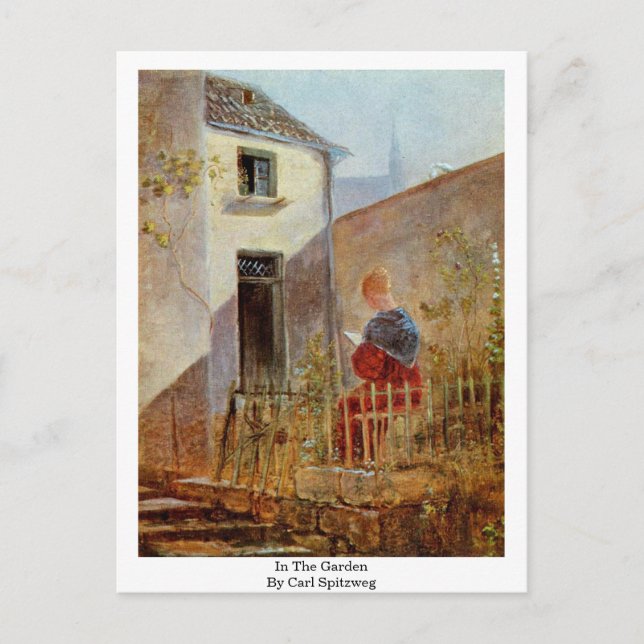 Im Garten von Carl Spitzweg Postkarte (Vorderseite)