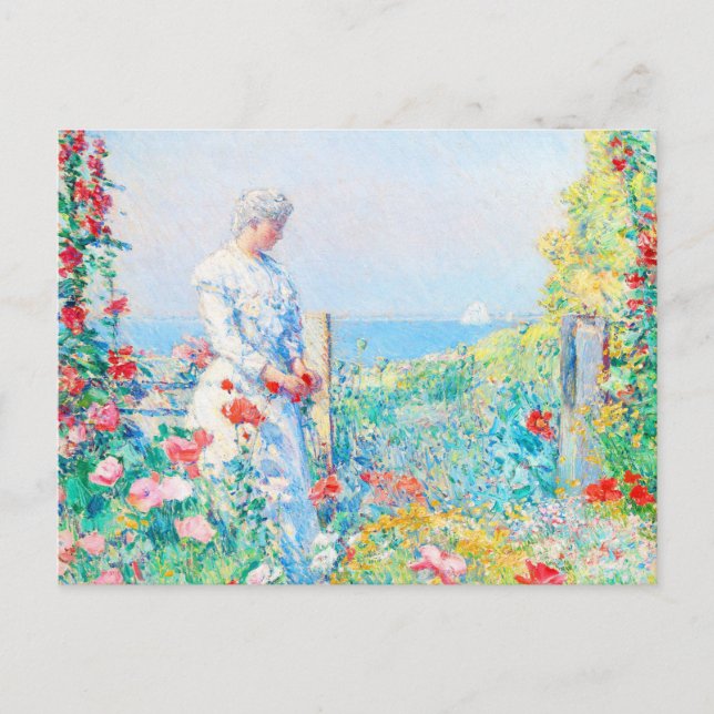 Im Garten von Childe Hassam Postkarte (Vorderseite)