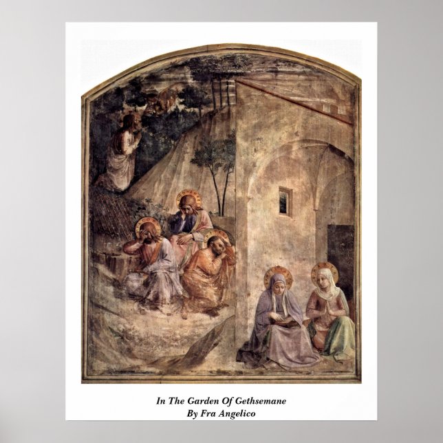 Im Garten von Gethsemane von Fra Angelico Poster (Vorne)
