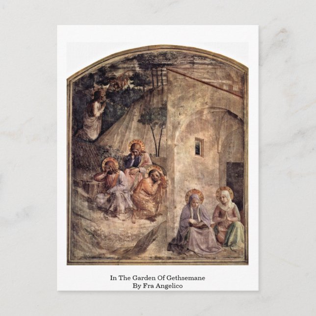 Im Garten von Gethsemane von Fra Angelico Postkarte (Vorderseite)