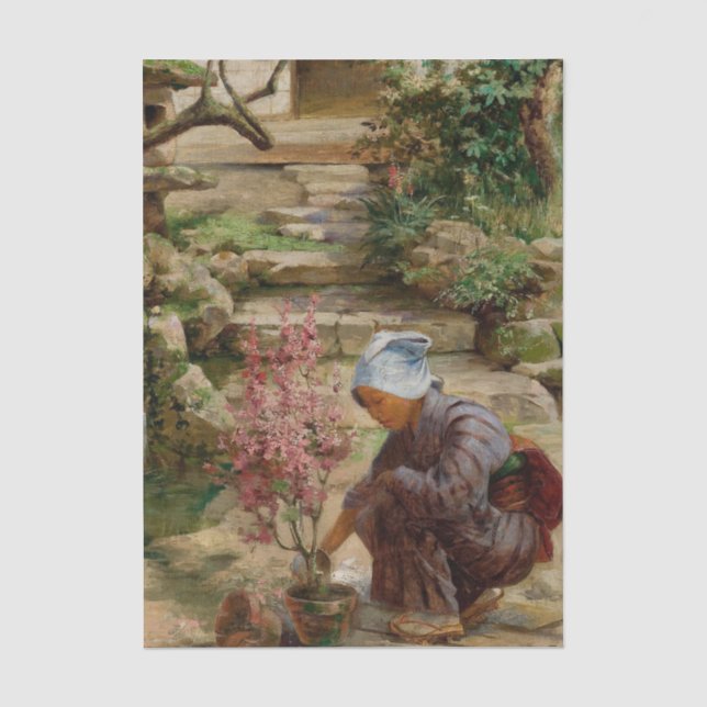 Im Garten von John Charles Arter Seidenpapier (Vorderseite)