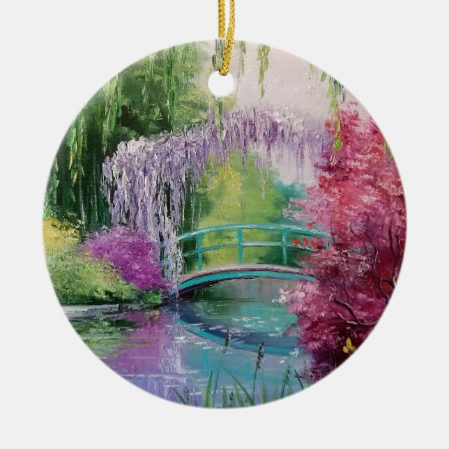 im Garten von Monet Keramikornament (Vorne)