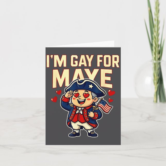 I'm Gay For Maye Funny Hearts  Karte (Vorderseite)