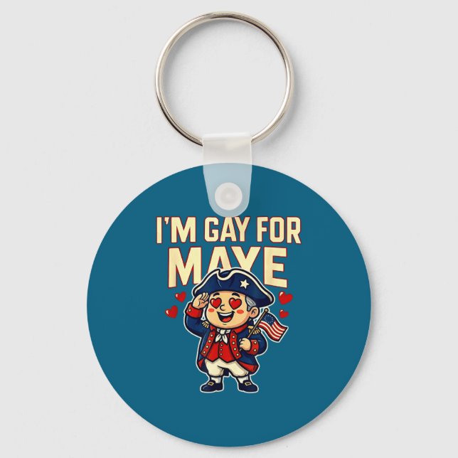I'm Gay For Maye Funny Hearts  Schlüsselanhänger (Vorderseite)