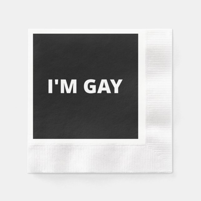 I'm Gay Serviette (Vorderseite)