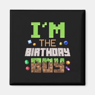 Im Geburtstagsjunge Party Video Gamer Pixel Number Magnet