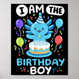 Im Geburtstagskind Kinder Axolotl Bday Niedliche F Poster