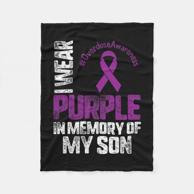 Im Gedächtnis meines Sohnes Überdosierung Bewussts Fleecedecke (Vorderseite)