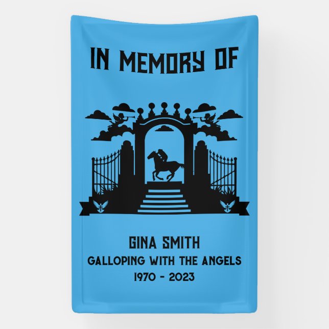 Im Gedächtnis Pferderennfahrer Beerdigung Banner (Vertikal)