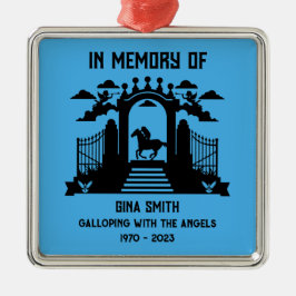 Im Gedächtnis Pferderennfahrer Beerdigung Ornament Aus Metall