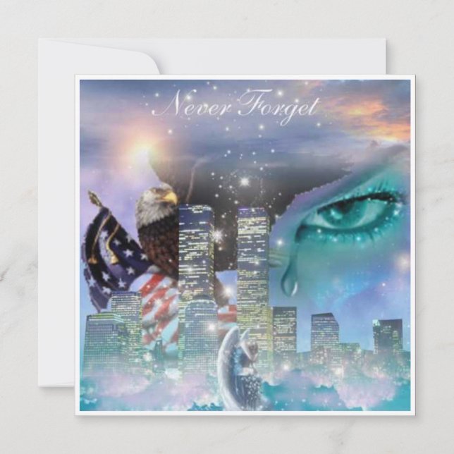 Im Gedächtnis von 911 Tribute Card werden wir nie  (Vorderseite)