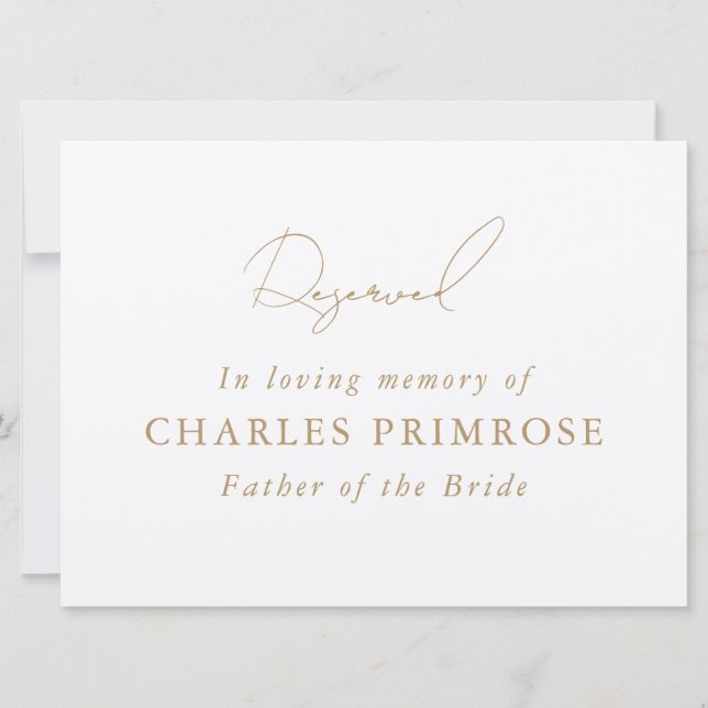 Im Gedächtnissitz Zeichen für Hochzeit (Vorderseite)