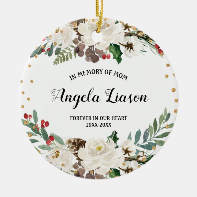 Im Gedenken an die Mama Weihnachtsschmuck (Vorne)