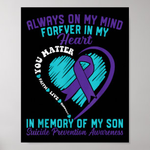 Im Gedenken an mein liebes Kind ist die Suizidpräv Poster