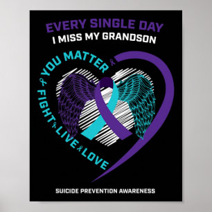 Im Gedenken an meine liebende Enkelin Suizidpräven Poster