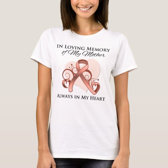 Im Gedenken an meine Mutter - Uteruskrebs T-Shirt (Vorderseite)