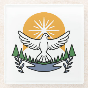 Im Geist Gottes erwachen wir - Glaube und Freiheit Glasuntersetzer