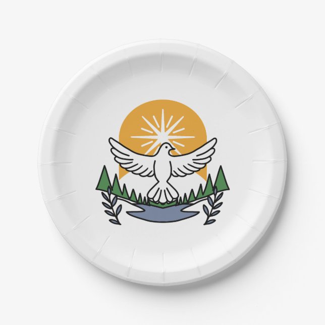 Im Geist Gottes erwachen wir - Glaube und Freiheit Pappteller (Vorderseite)