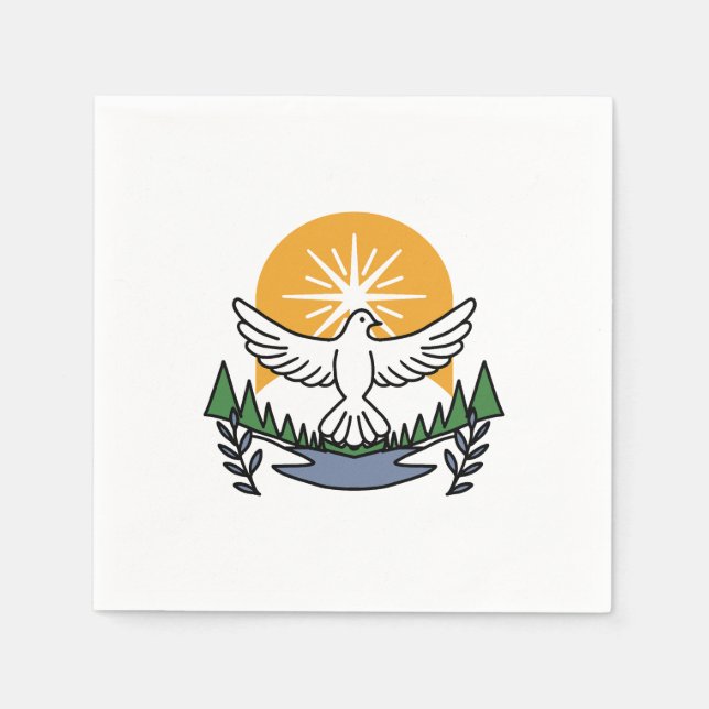 Im Geist Gottes erwachen wir - Glaube und Freiheit Serviette (Vorderseite)