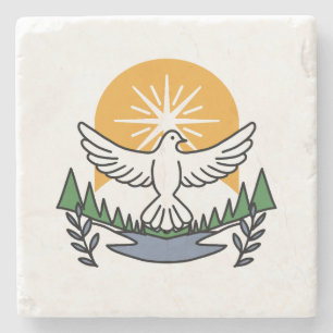 Im Geist Gottes erwachen wir - Glaube und Freiheit Steinuntersetzer