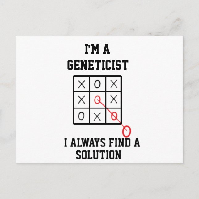 Im Genetiker finde ich immer eine Postkarte für di (Vorderseite)