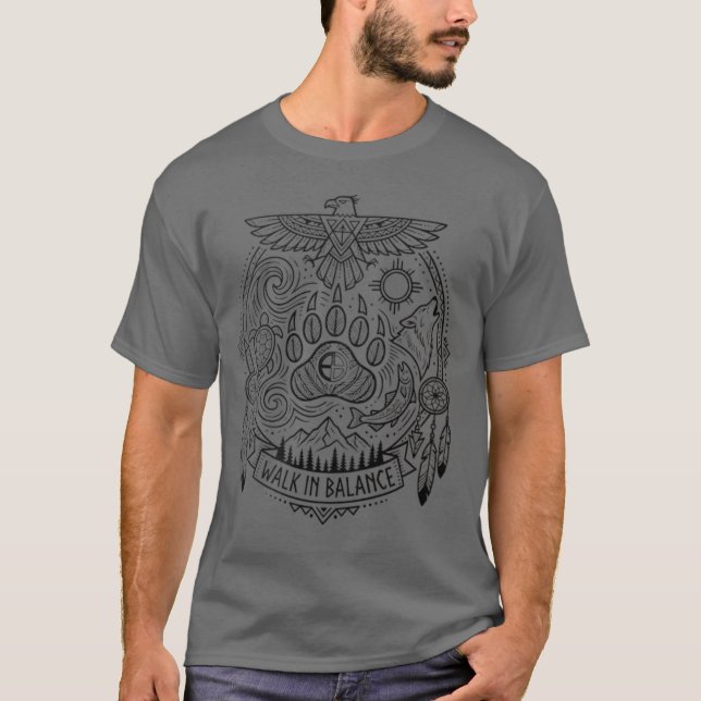 Im Gleichgewicht gehen T-Shirt (Vorderseite)