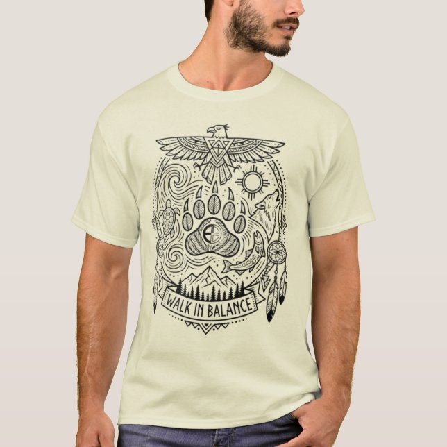 Im Gleichgewicht gehen T-Shirt (Vorderseite)