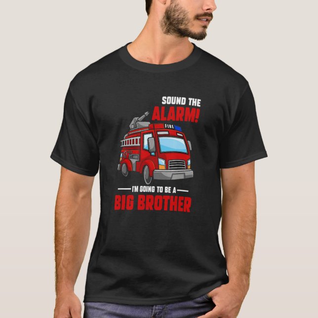 I'm Going to Be a Big Brother - Firetruck Baby Rev T-Shirt (Vorderseite)