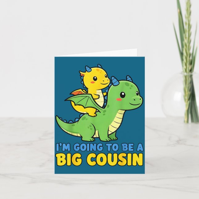 I'm Going To Be A Big Cousin Baby Reveal 2026 Drag Karte (Vorderseite)