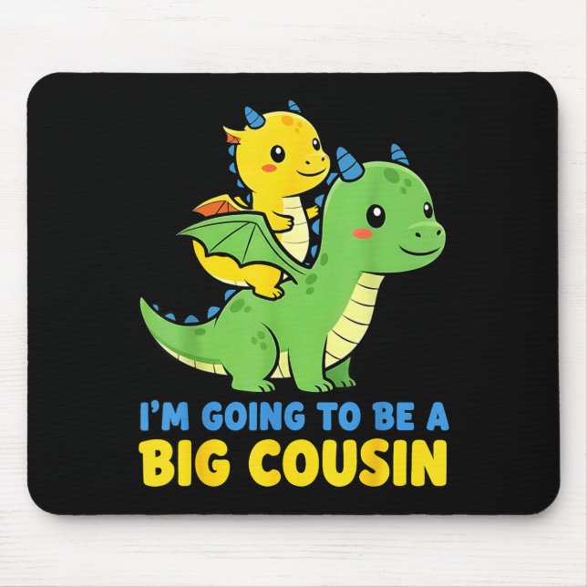I'm Going To Be A Big Cousin Baby Reveal 2026 Drag Mousepad (Vorne)