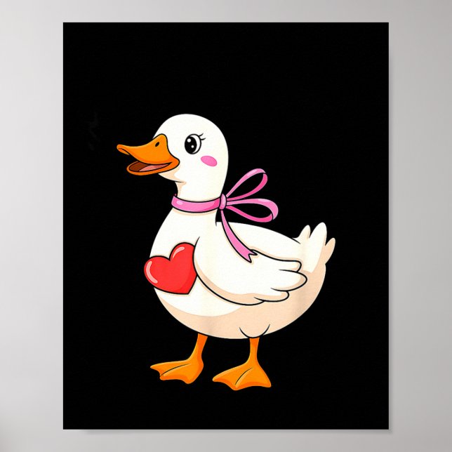 I'm Goosey For You Coquette Valentine Goose  Poster (Vorne)