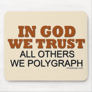 Im Gott vertrauen wir Spaß Mousepad