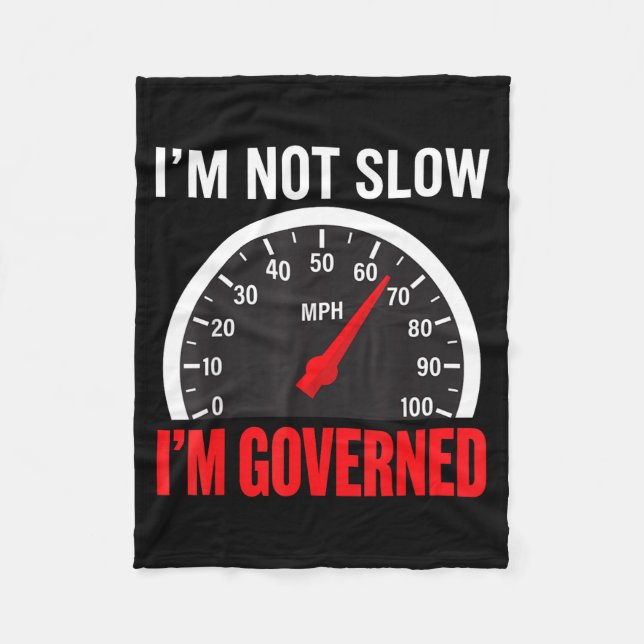 I'm Governed Speed Limiter Funny Trucker Truck Dri Fleecedecke (Vorderseite)