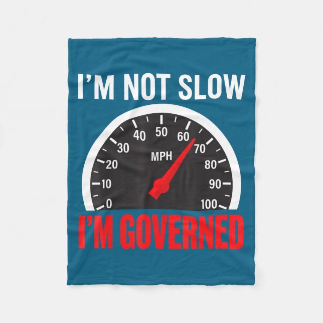 I'm Governed Speed Limiter Funny Trucker Truck Dri Fleecedecke (Vorderseite)