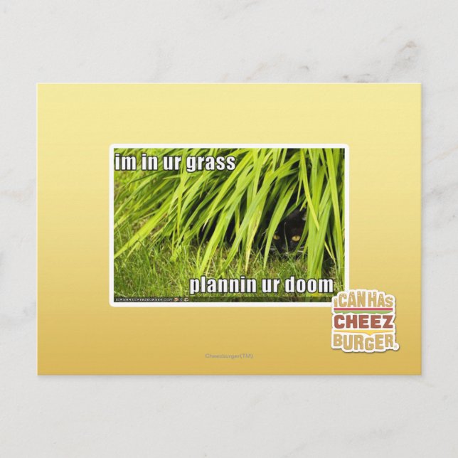 im Gras Postkarte (Vorderseite)