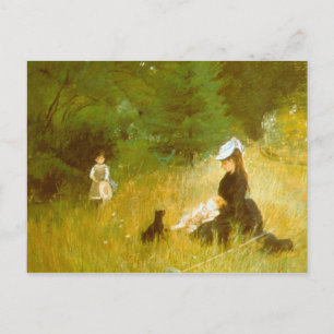 Im Gras von Berthe Morisot Postkarte