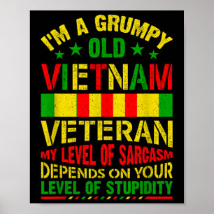 Im Grumpy Old Vietnam Veteran Shirt Vietnam Krieg Poster