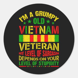 Im Grumpy Old Vietnam Veteran Shirt Vietnam Krieg Runder Aufkleber