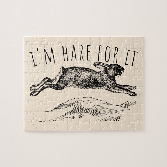 I'm Hare For It Punny Bunny Encouraging Puzzle (Horizontal)
